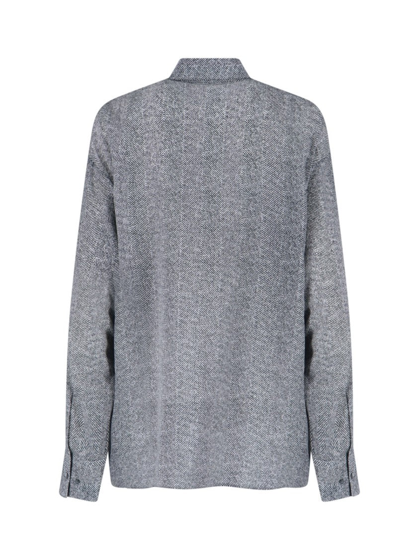 Ermanno Scervino Herringbone Shirt – Grey