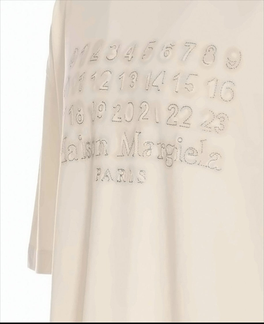 Maison Margiela Textured Embroidered Short-Sleeved T-Shirt