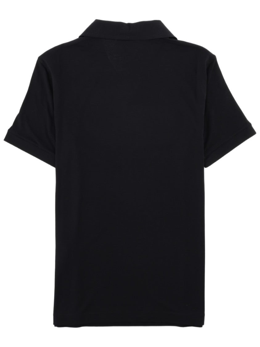 Giorgio Armani Short-Sleeved Stretch Viscose Polo Shirt