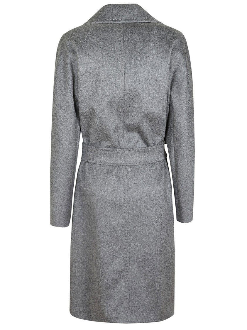 Max Mara Tailored Wool Coat With Belted Waist