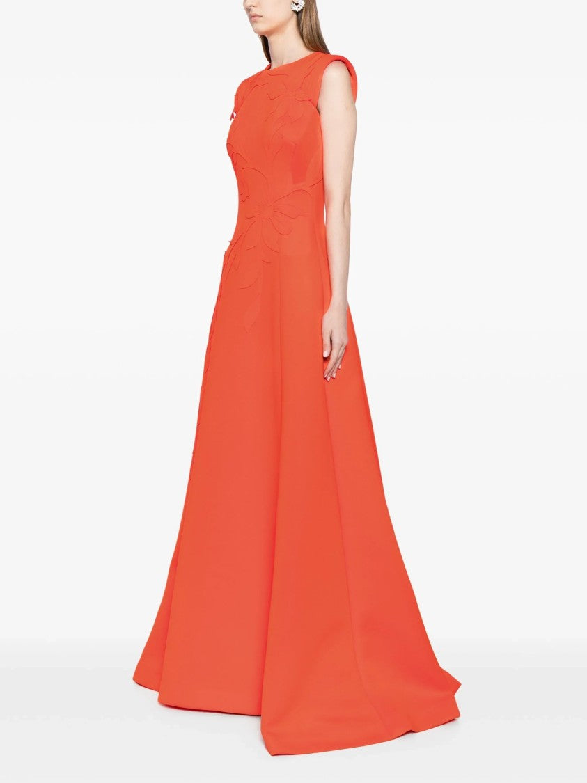 Saiid Kobeisy Neoprene Dress With Floral  Embroidery