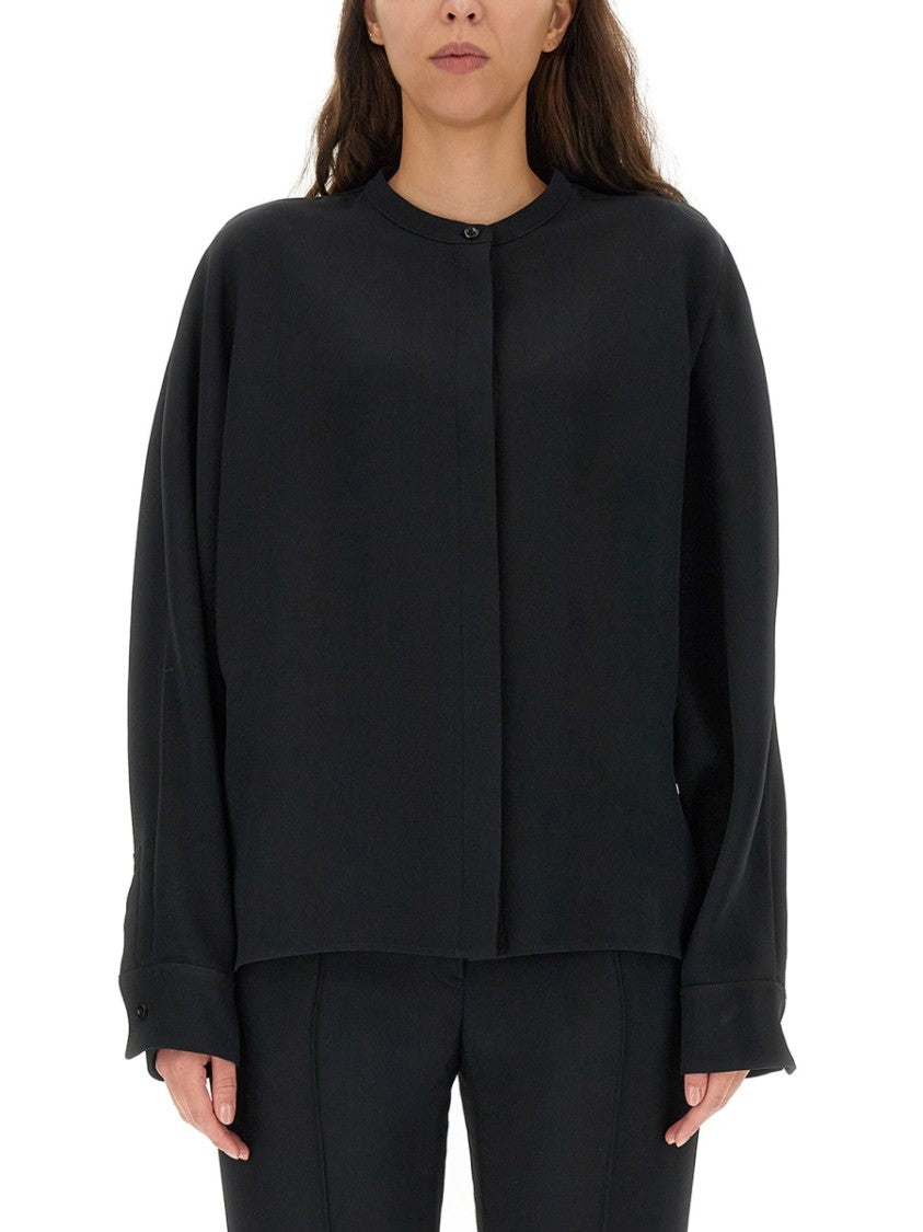 Jil Sander Relaxed-Fit Viscose Blend Shirt With Button Closure