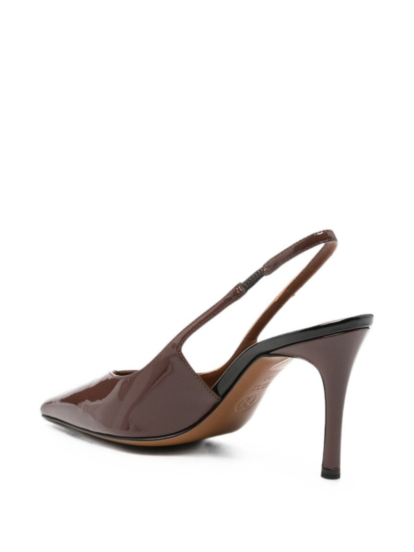 Roberto Festa Patent Pointed Toe Slingback Pumps