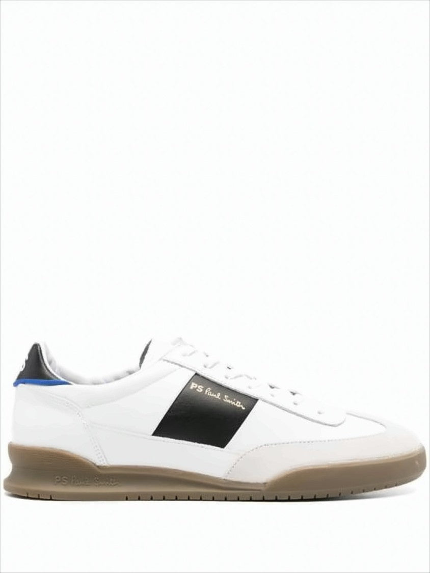 Paul Smith Low-Top White Leather Sneakers With Contrasting Panels