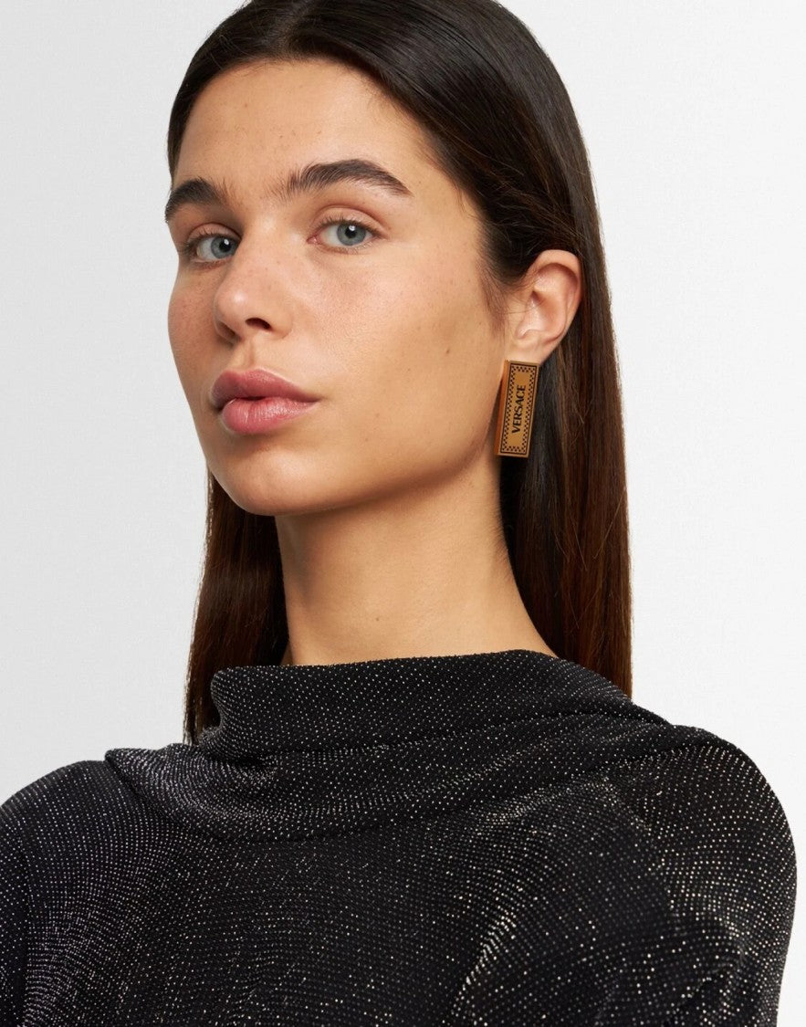 Versace 90S Logo Earrings