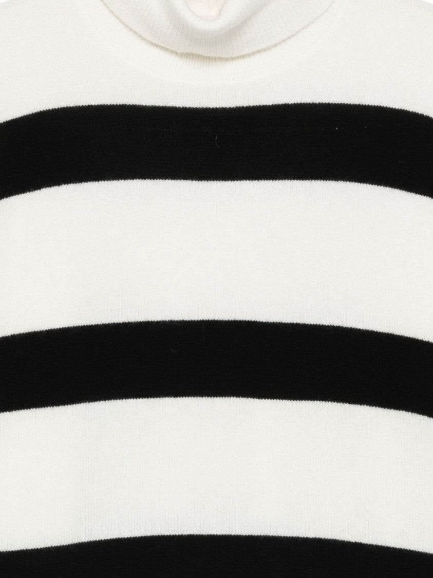 Liu Jo Relaxed Fit Turtleneck Sweater With Bold Stripes