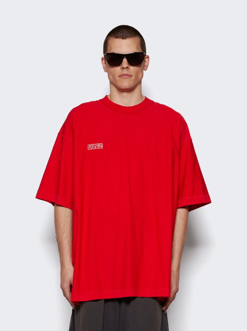 Vetements Inside Out Label Tee Red