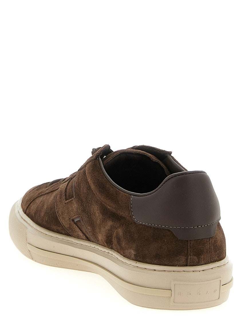 Hogan Smooth Leather Low-Top Sneakers With Contrast Details