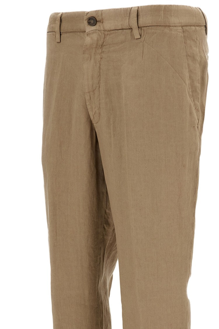 Briglia 1949 Linen Slim-Fit Tailored Pants