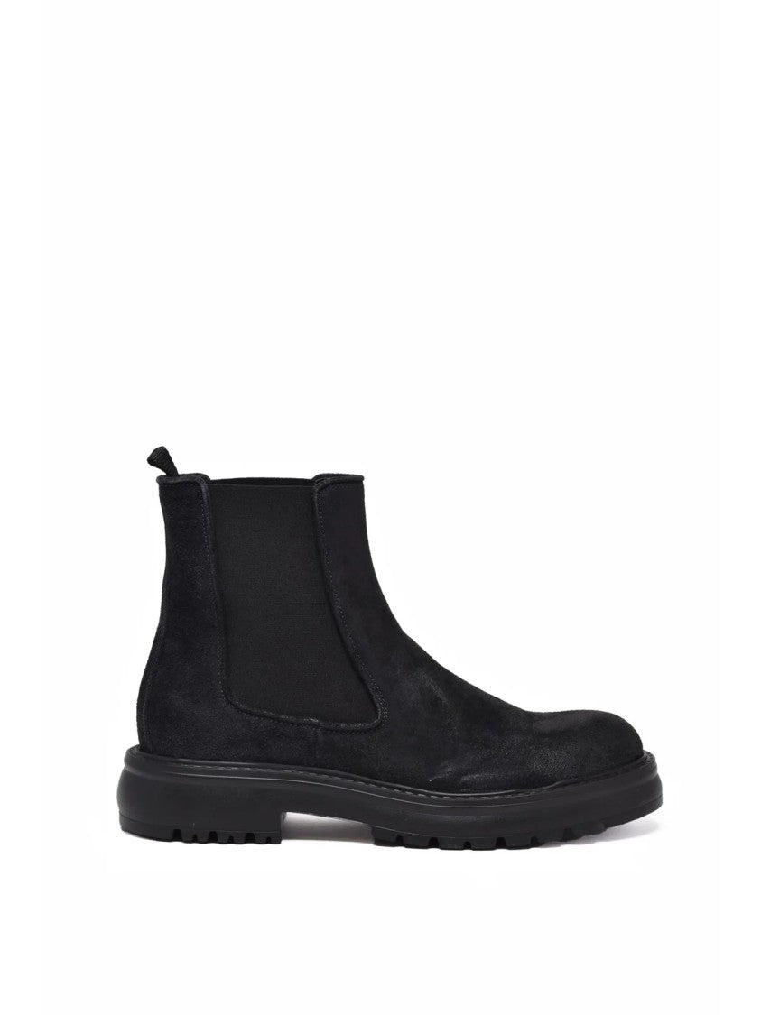 Hundred 100 Blue Suede Side-Panel Ankle Boots