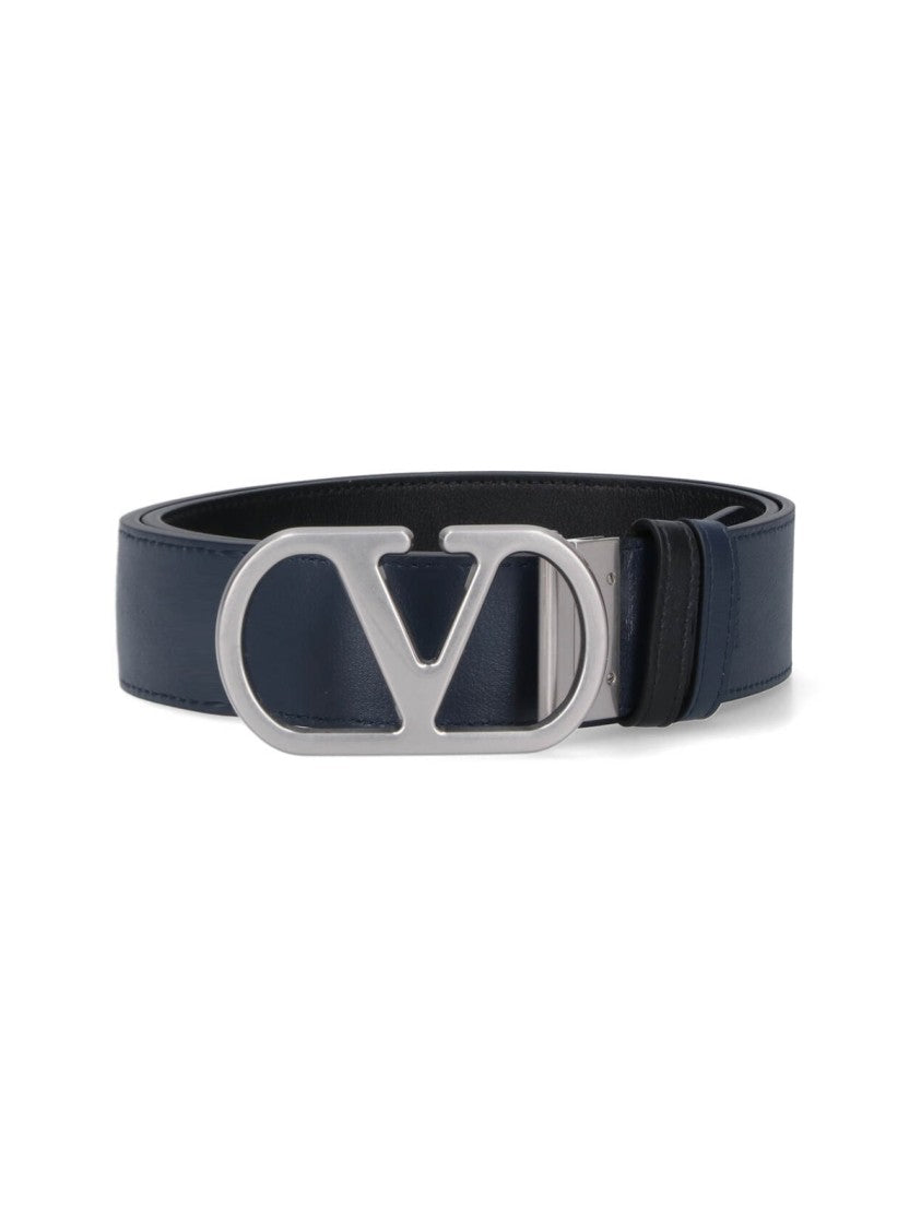 Valentino Garavani 'Vlogo Signature' Reversible Belt – Black