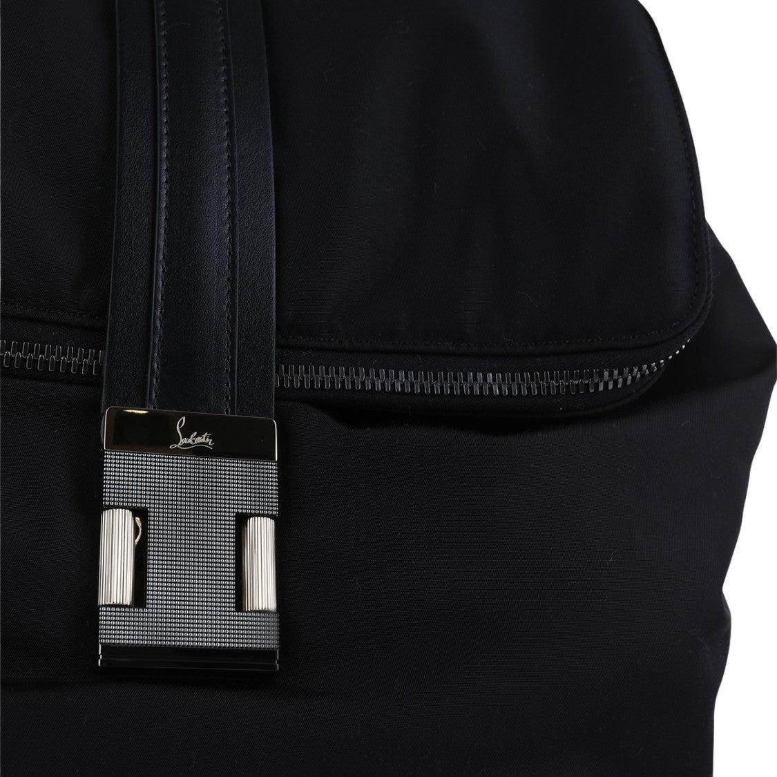 Christian Louboutin Black Backpack With Smooth Fabric Body