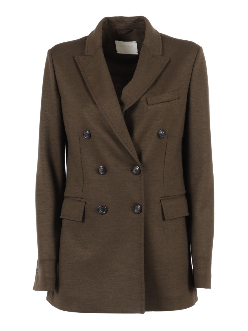 Circolo 1901 Double-Breasted Jacket With Notched Lapel And Tailored Silhouette