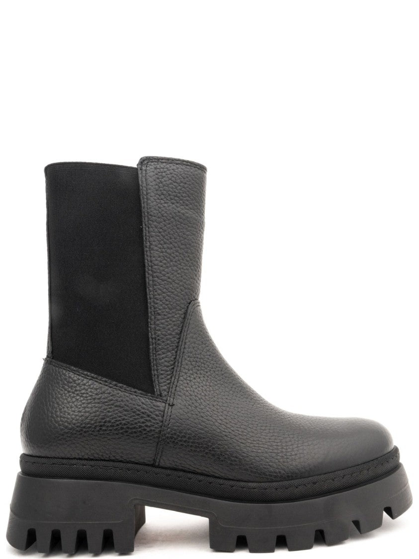 La Conte Textured Leather Ankle Boots