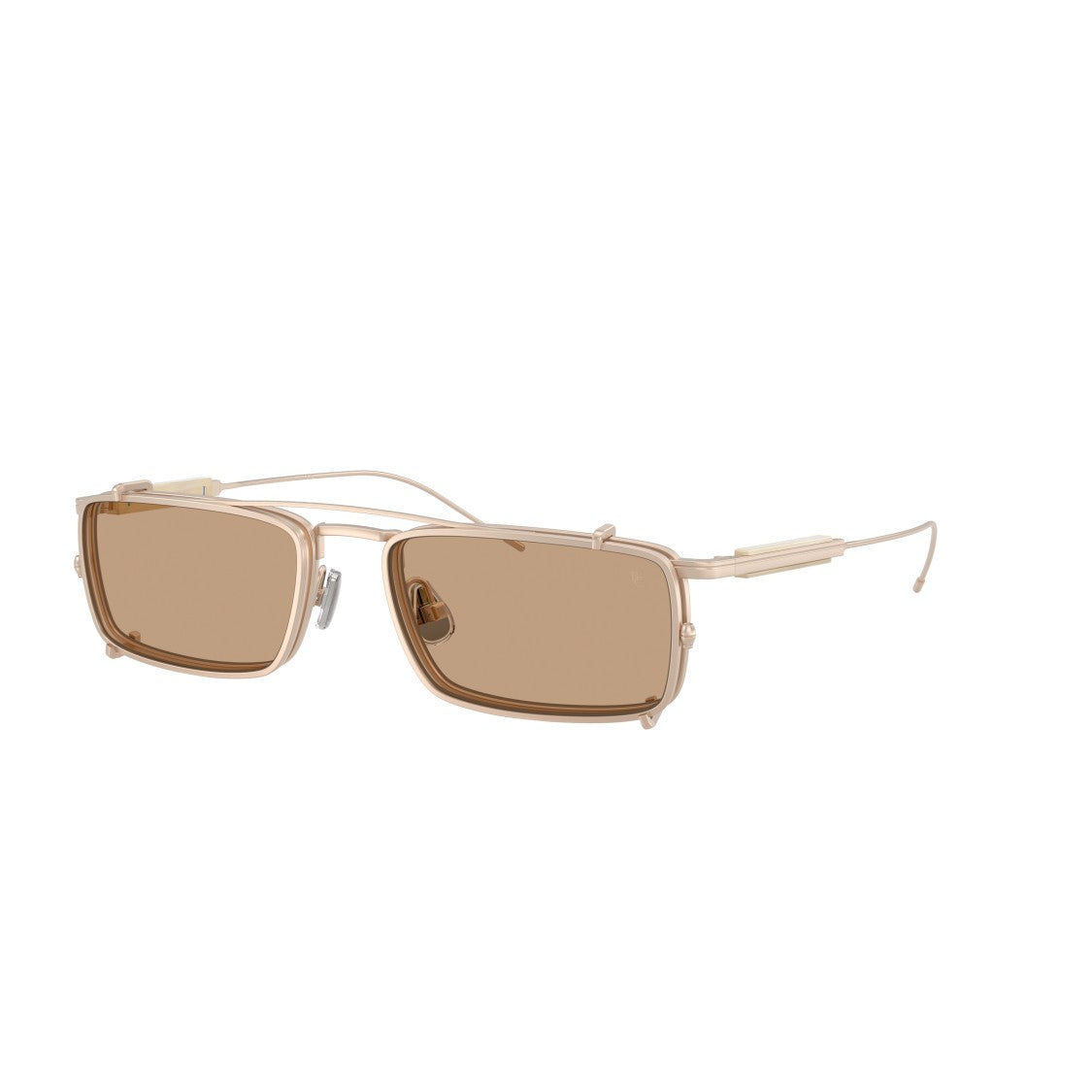 Brunello Cucinelli 0Bc2014st Rectangular Titanium Sunglasses With Double Bridge