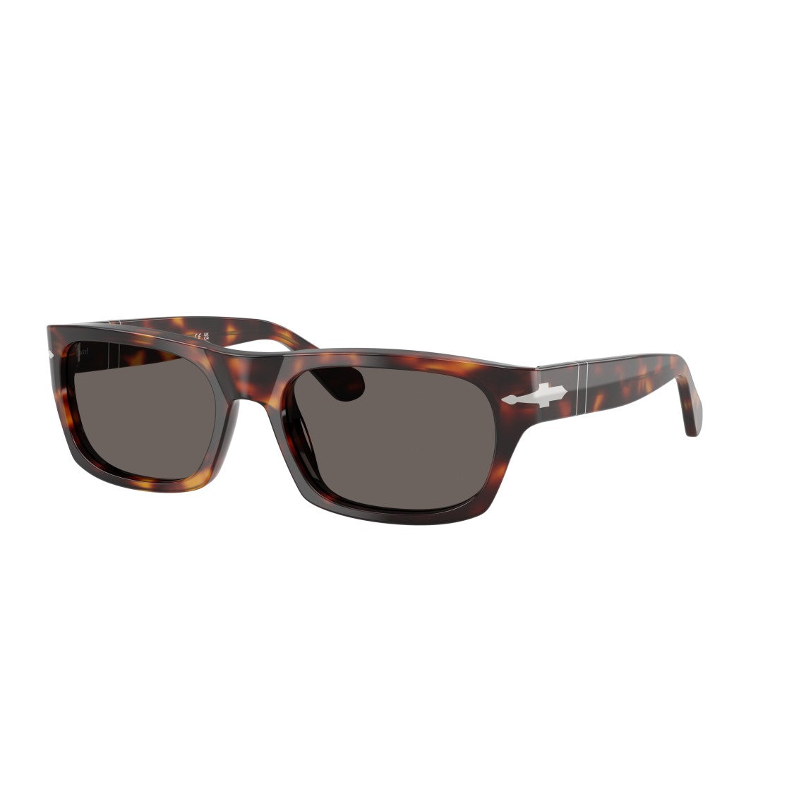 Persol Rectangular Tortoiseshell Acetate Sunglasses With Silver Arrow Detail