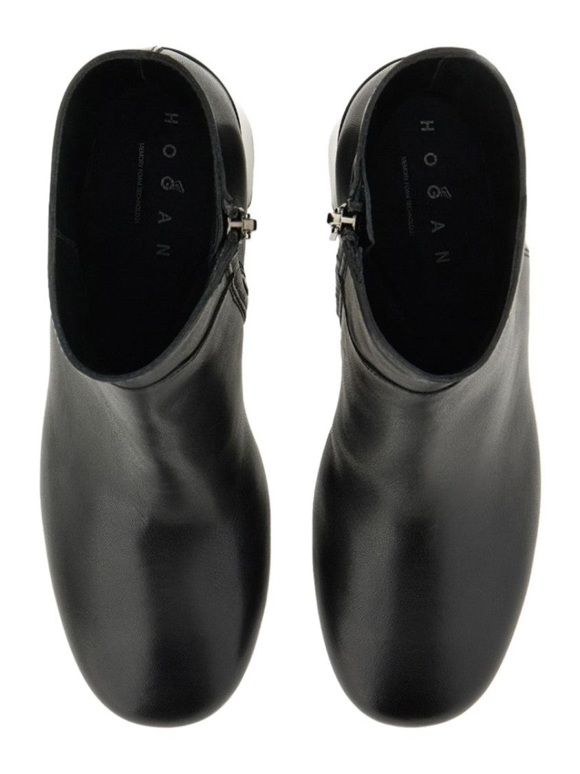 Hogan Black H695 Calfskin Boots