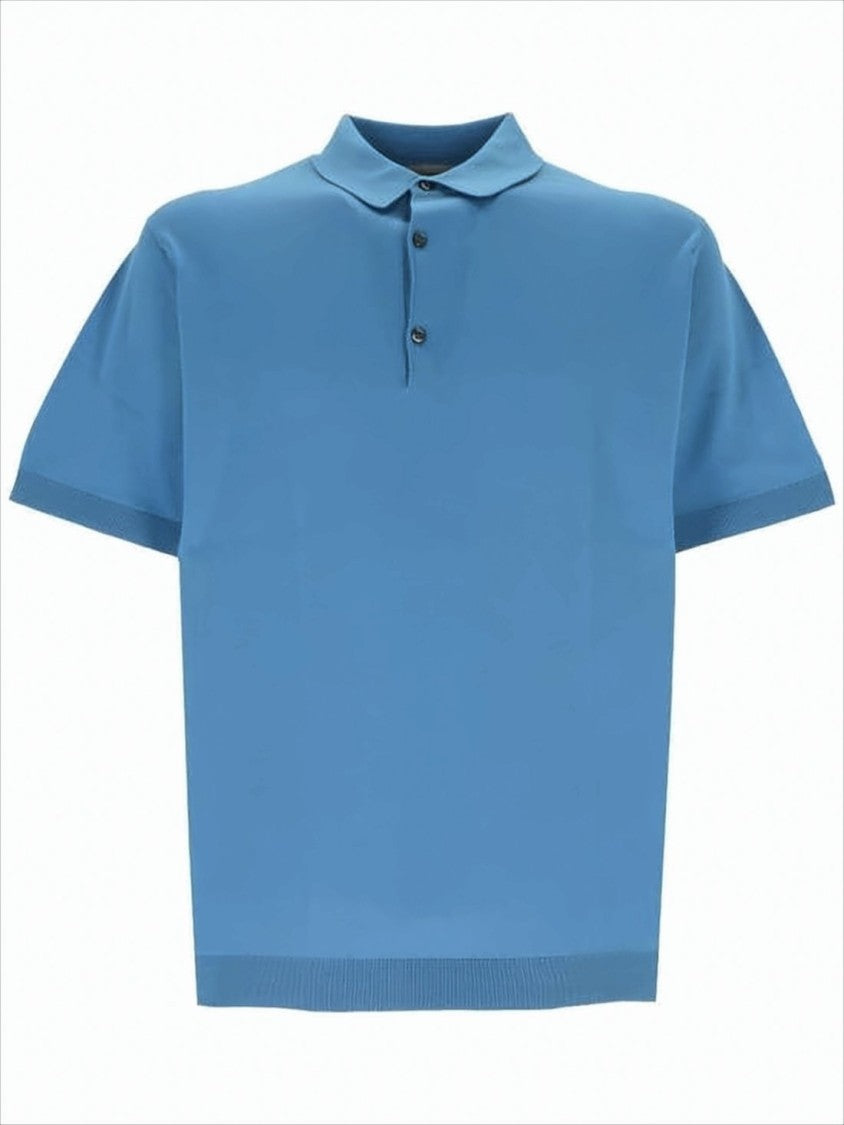 John Smedley Short-Sleeve Polo Shirt With Ribbed Details