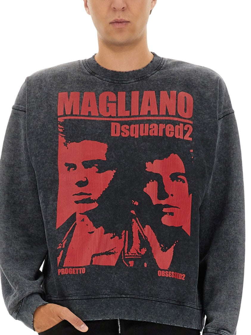 Dsquared2 Washed Black Sweatshirt