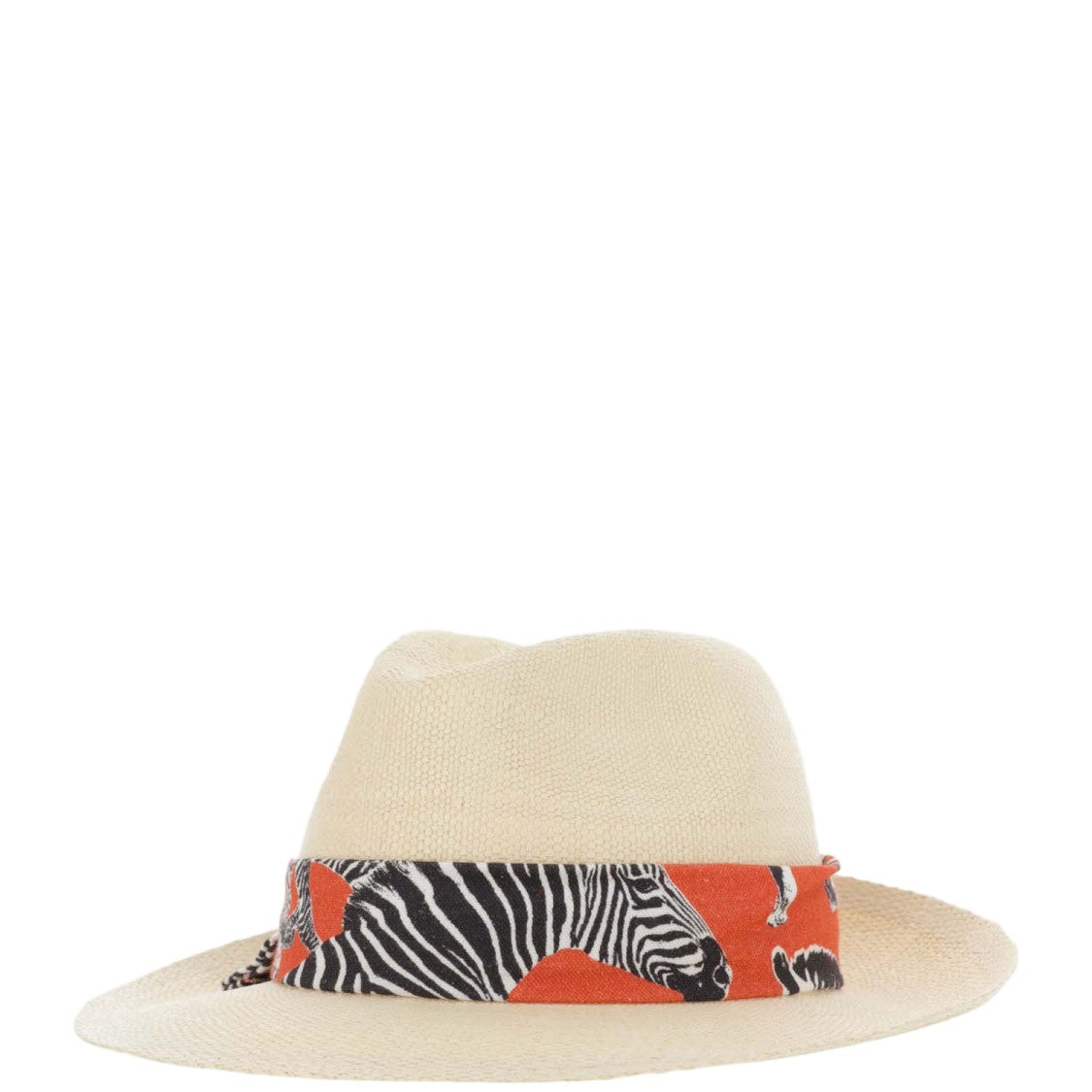 Alexia Alvarez De Toledo Panama Hat With Zebra Pattern Belt