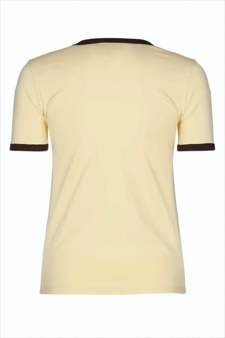 Celine Fitted Short-Sleeved T-Shirt With Contrasting Trim