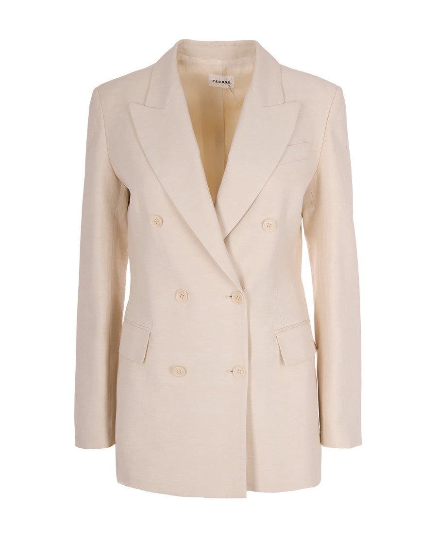 P.A.R.O.S.H. Sand Double-Breasted Blazer