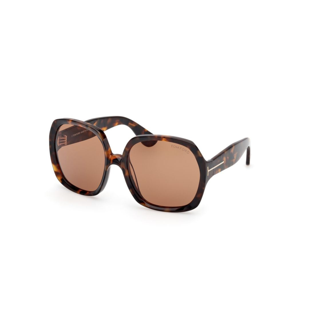 Tom Ford Ft1221 Oversized Square Frame Tortoiseshell Sunglasses