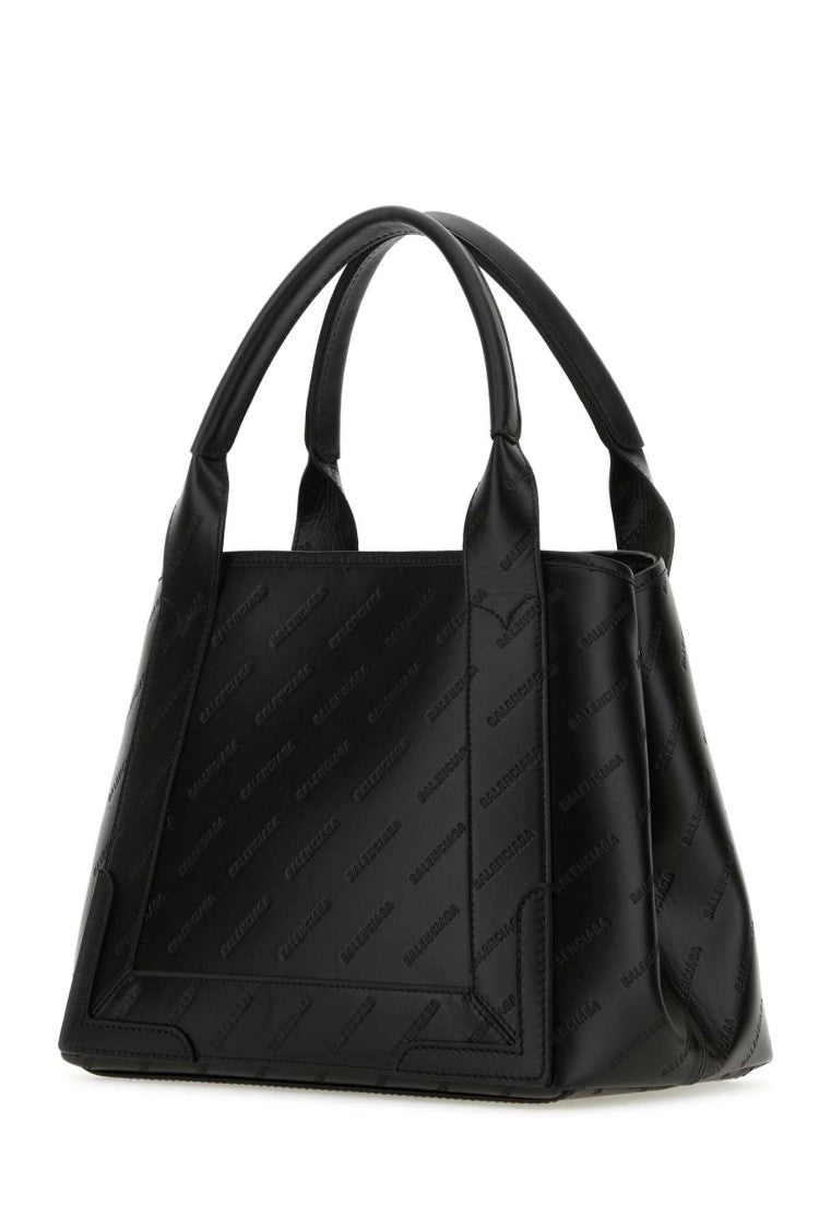Balenciaga Black Leather Cabas Handbag