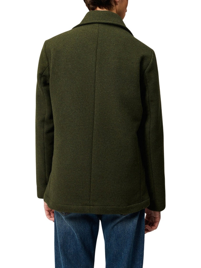 Roy Roger's Double-Breasted Melton Wool Peacoat