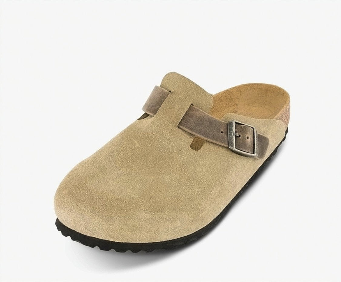 Birkenstock Boston Suede Buckle Strap Clog