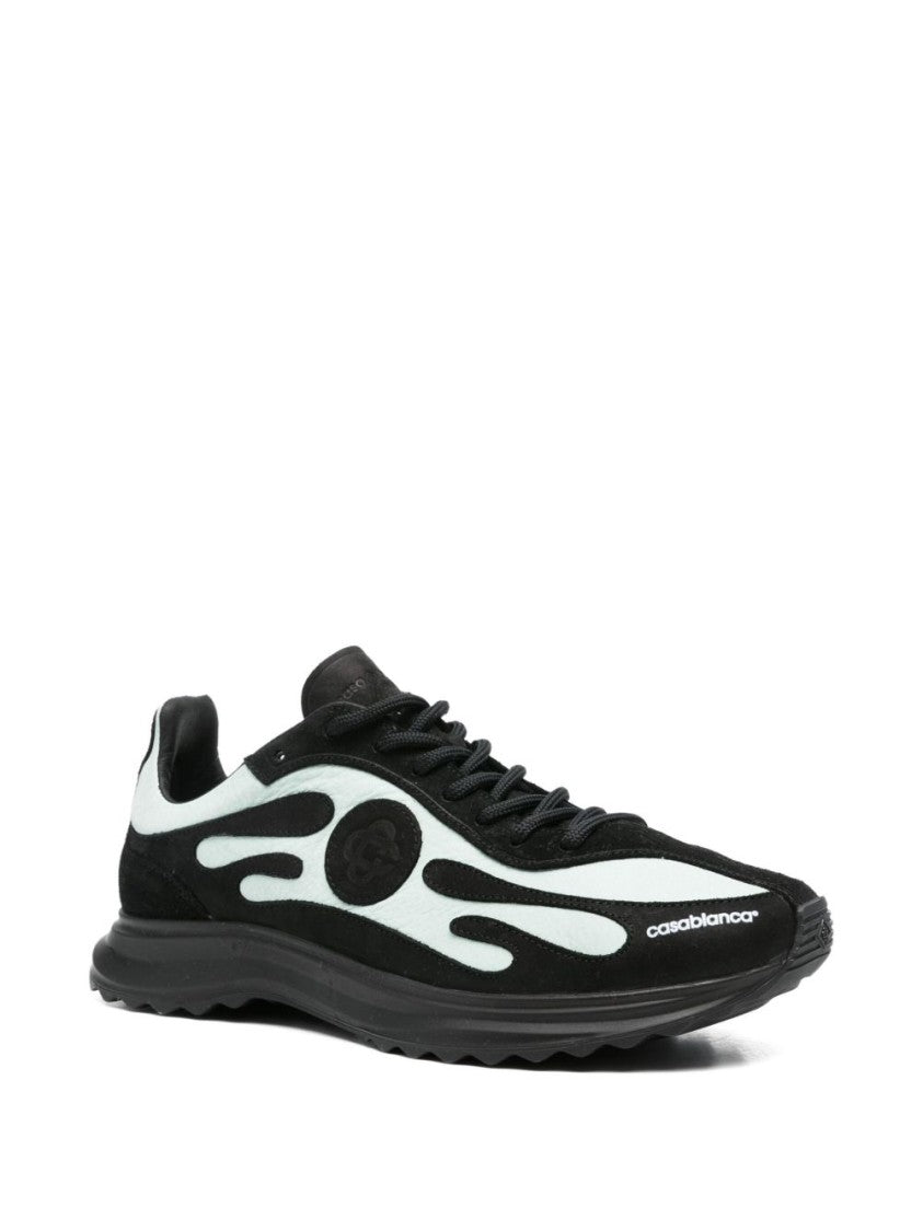 Casablanca Casablanca Sneakers With Bold Green Flame Accents