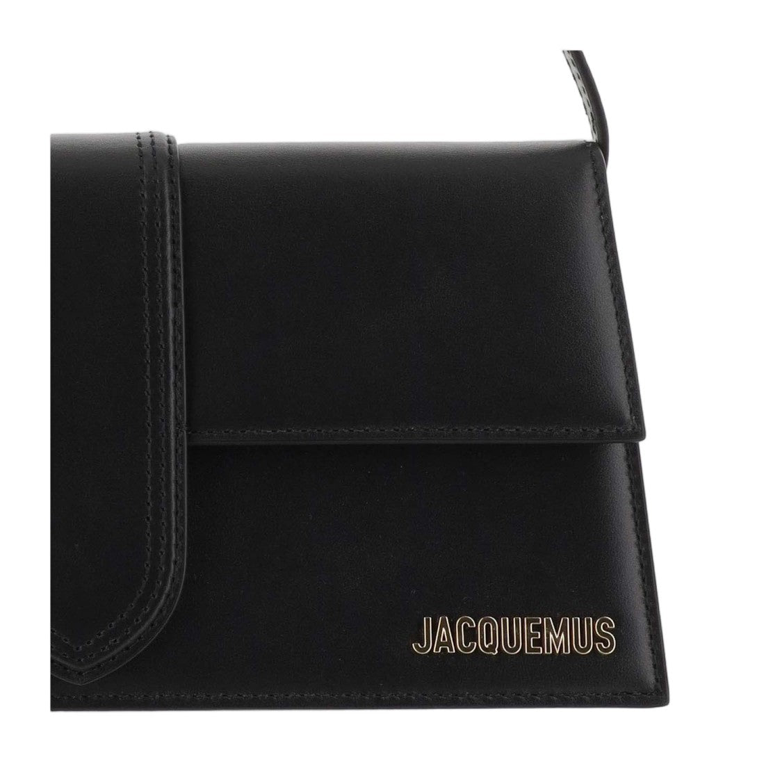 Jacquemus Rectangular Leather Bag With Flap Closure And Gold-Tone Logo