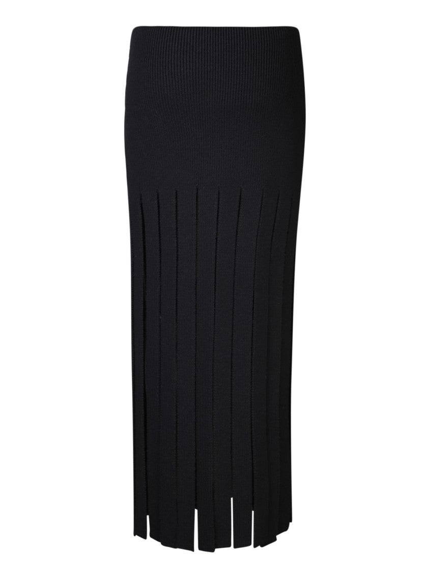 Alanui Black Virgin Wool Skirt