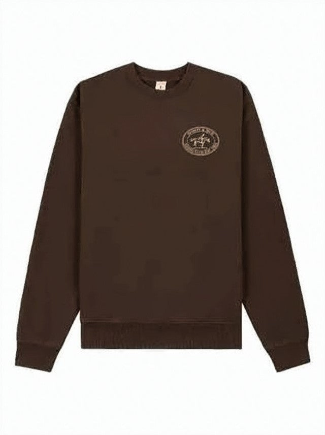 Sporty And Rich Long-Sleeved Crewneck Sweatshirt With Oval Logo