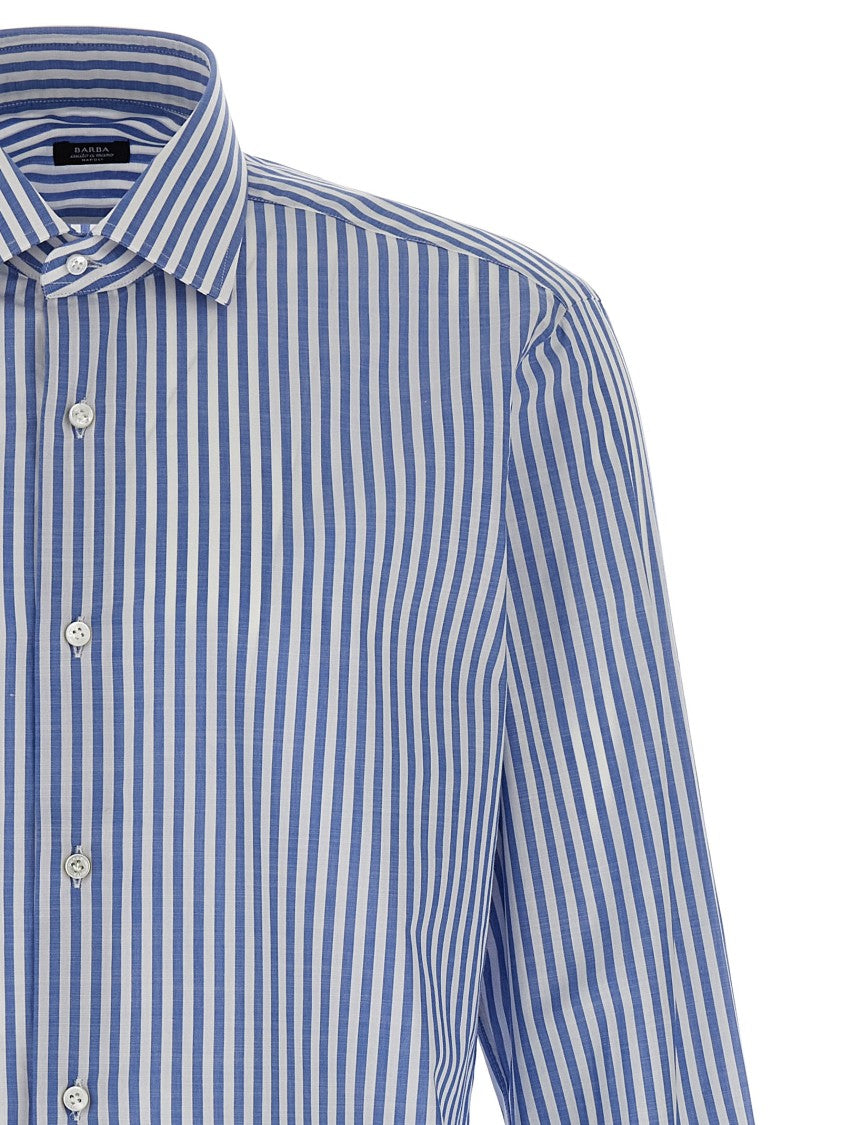 Barba Slim Fit Striped Cotton Shirt