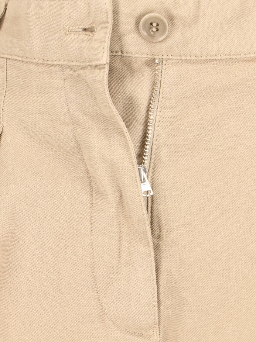 Aspesi Beige Cotton Linen Shorts