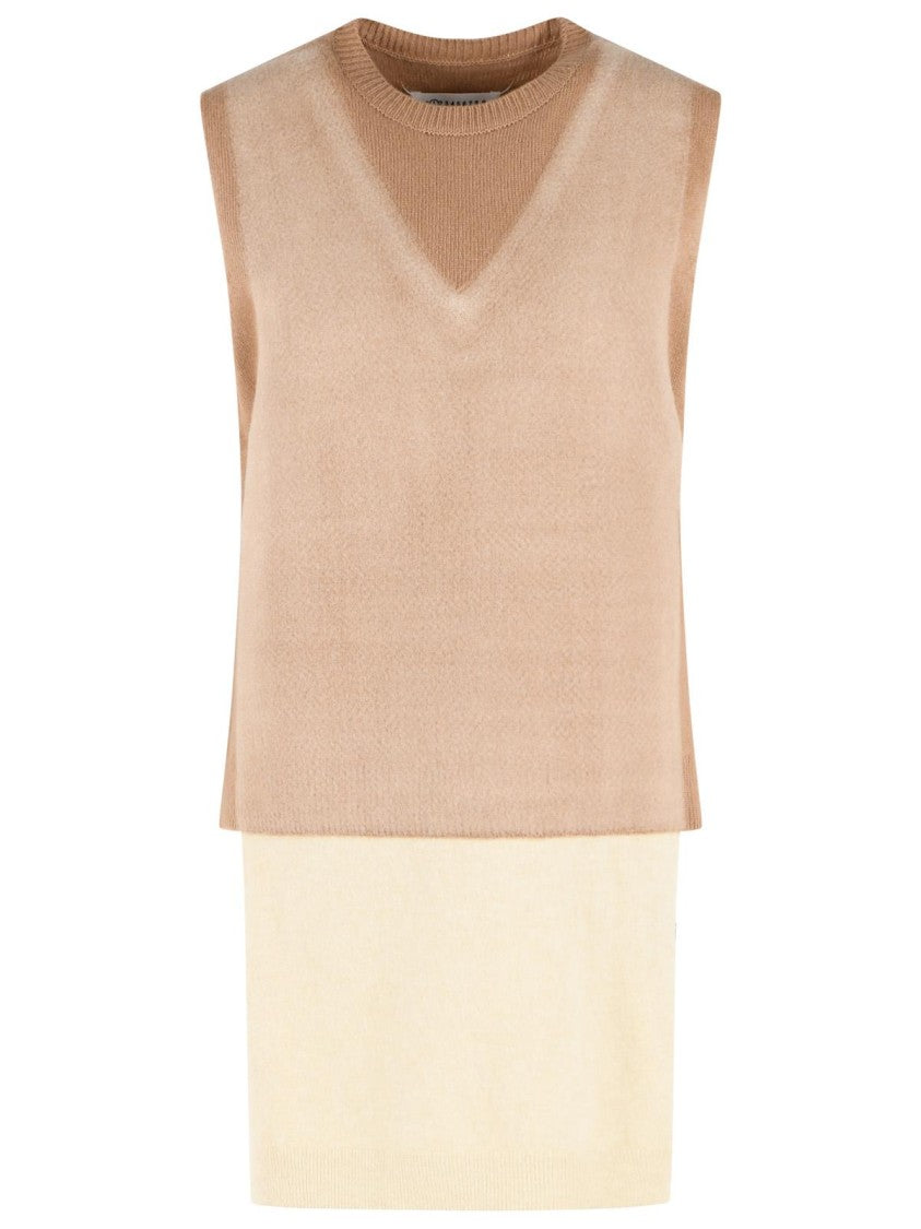 Maison Margiela Beige Virgin Wool Vest