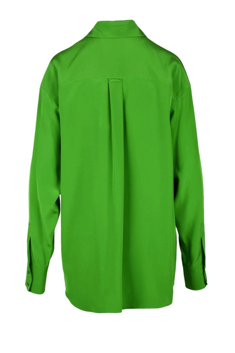 Sportmax Long Silk Shirt - Green