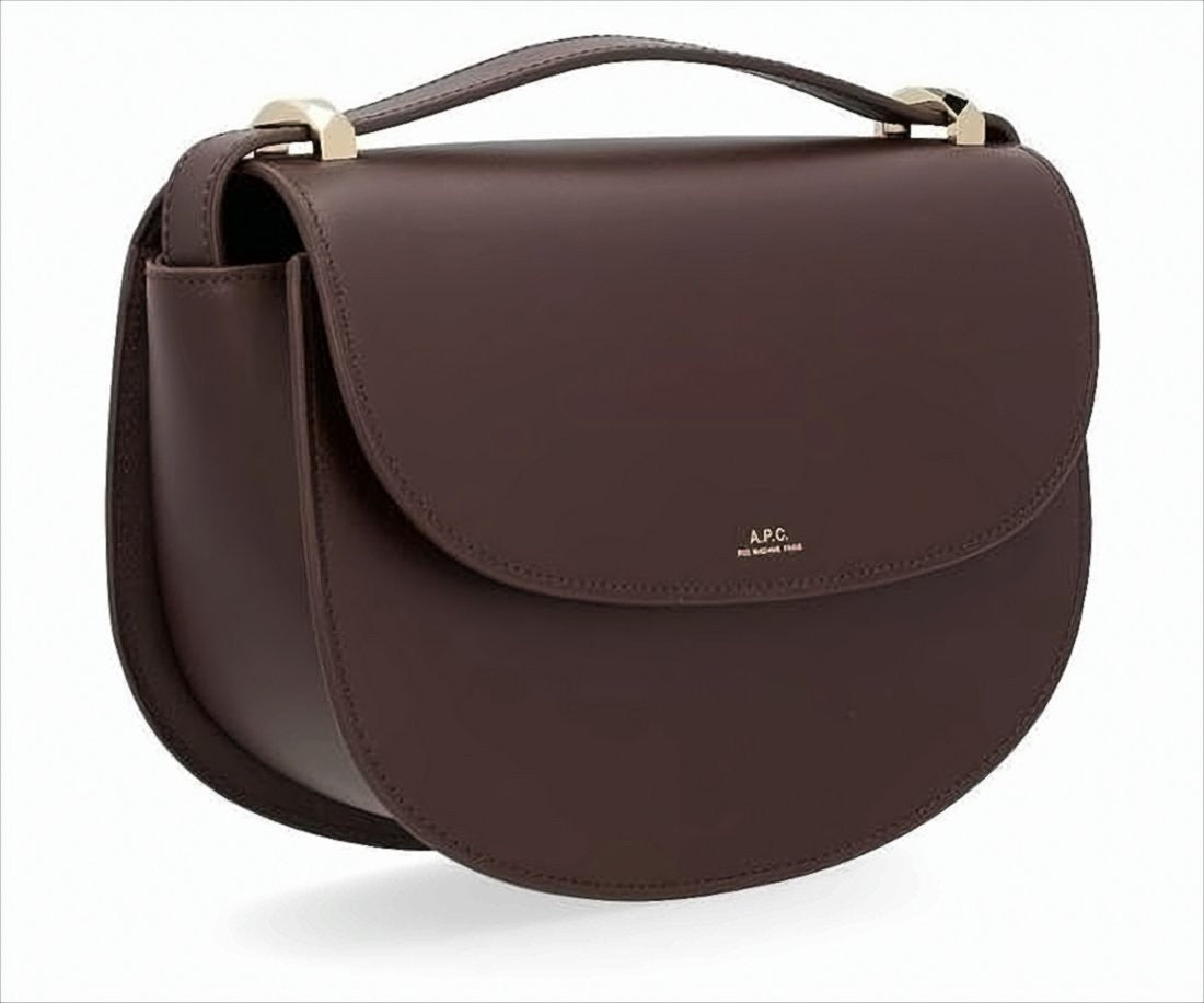 A.P.C. Structured Cowhide Leather Crossbody Bag