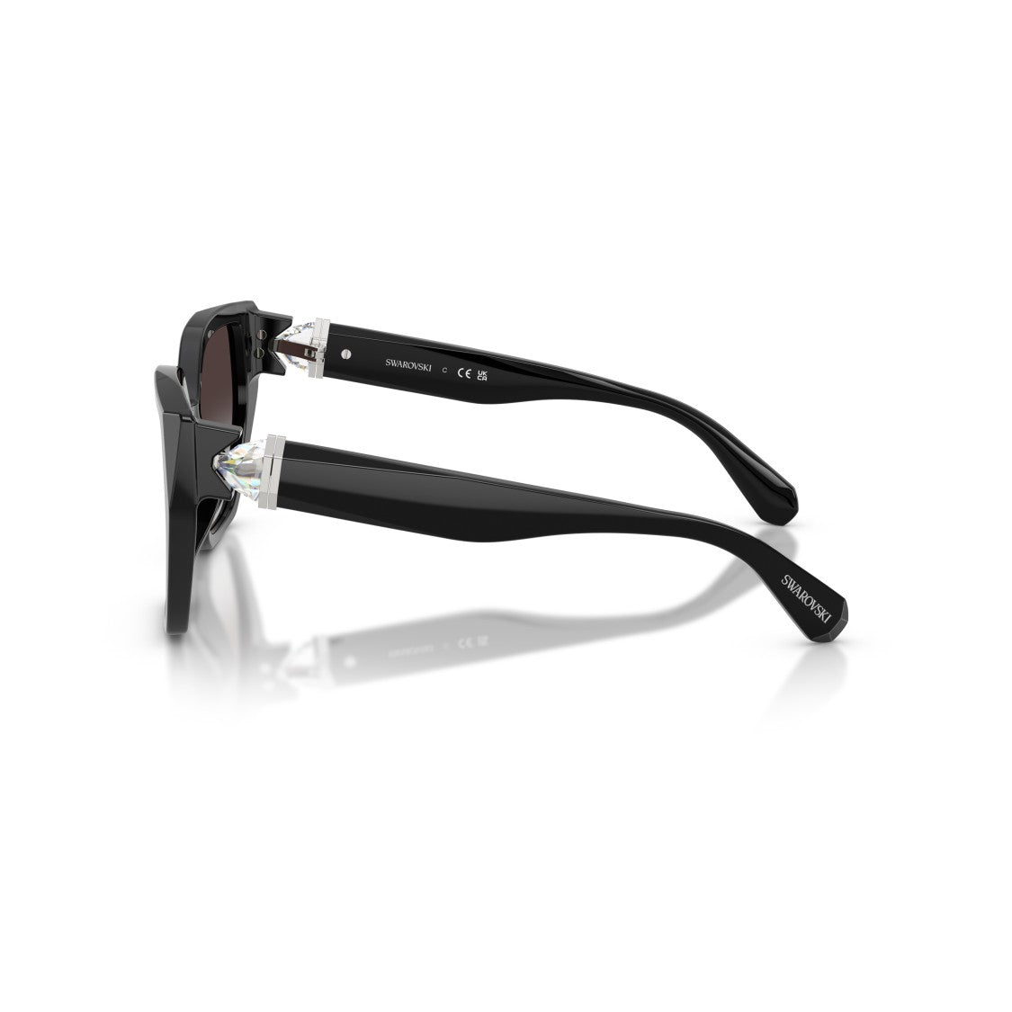 Swarovski 0Sk6044u Oversized Square Frame Sunglasses With Crystal Embellishment