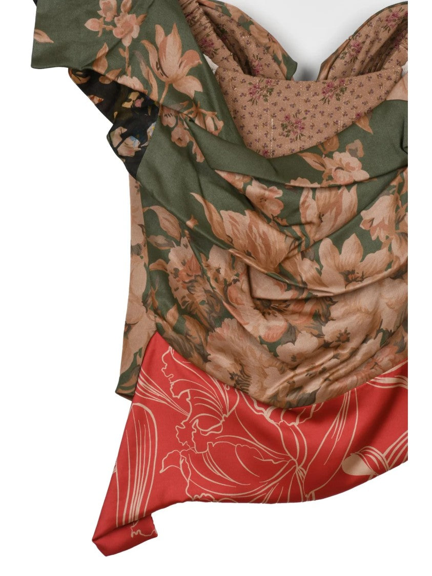 Vivienne Westwood Green-Beige Viscose Sleeveless Top