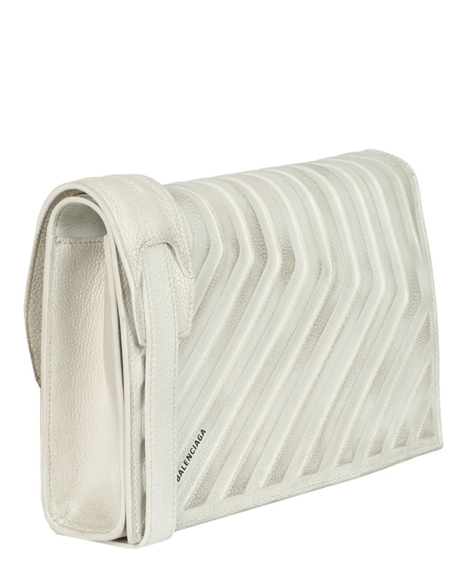 Balenciaga Distressed Grained Calfskin Embossed Car Flap Bag