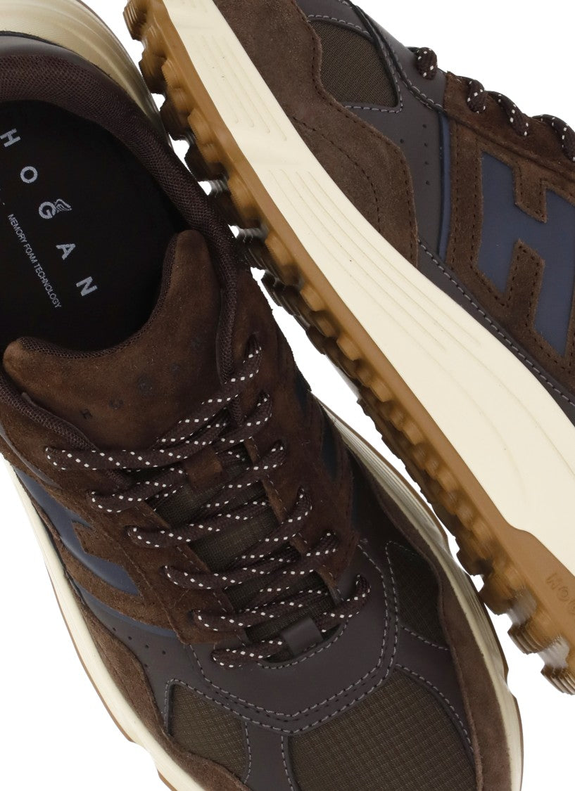 Hogan Brown Suede Low-Top Sneakers