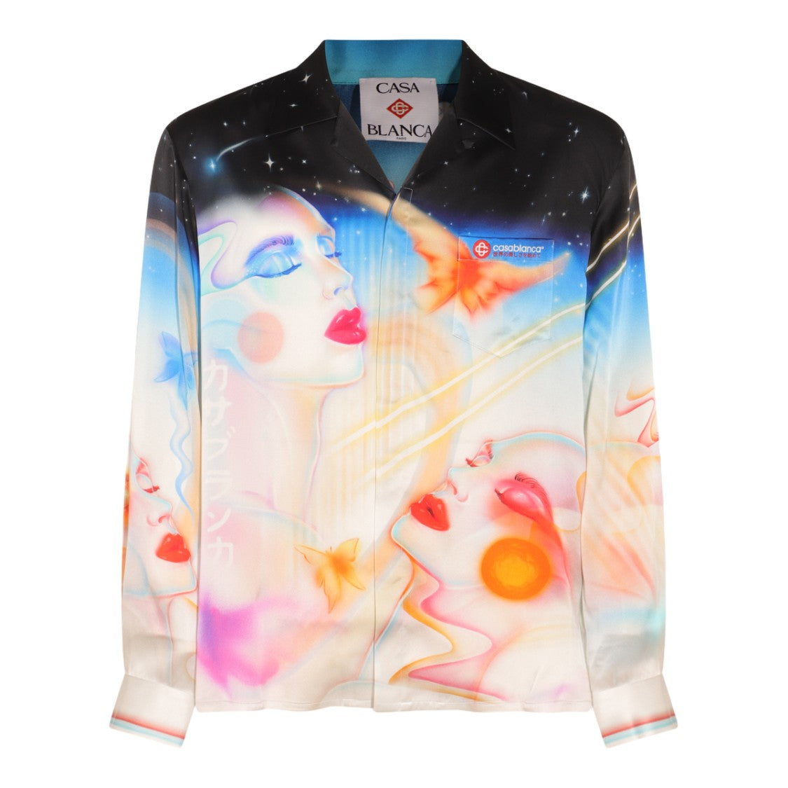 Casablanca Long-Sleeve Casual Shirt With Surreal Artistic Print
