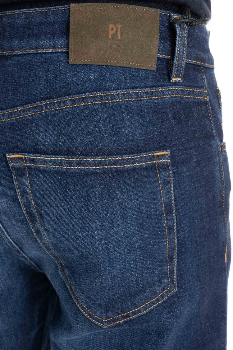 Pt Denim Dark Wash Regular Fit Jeans
