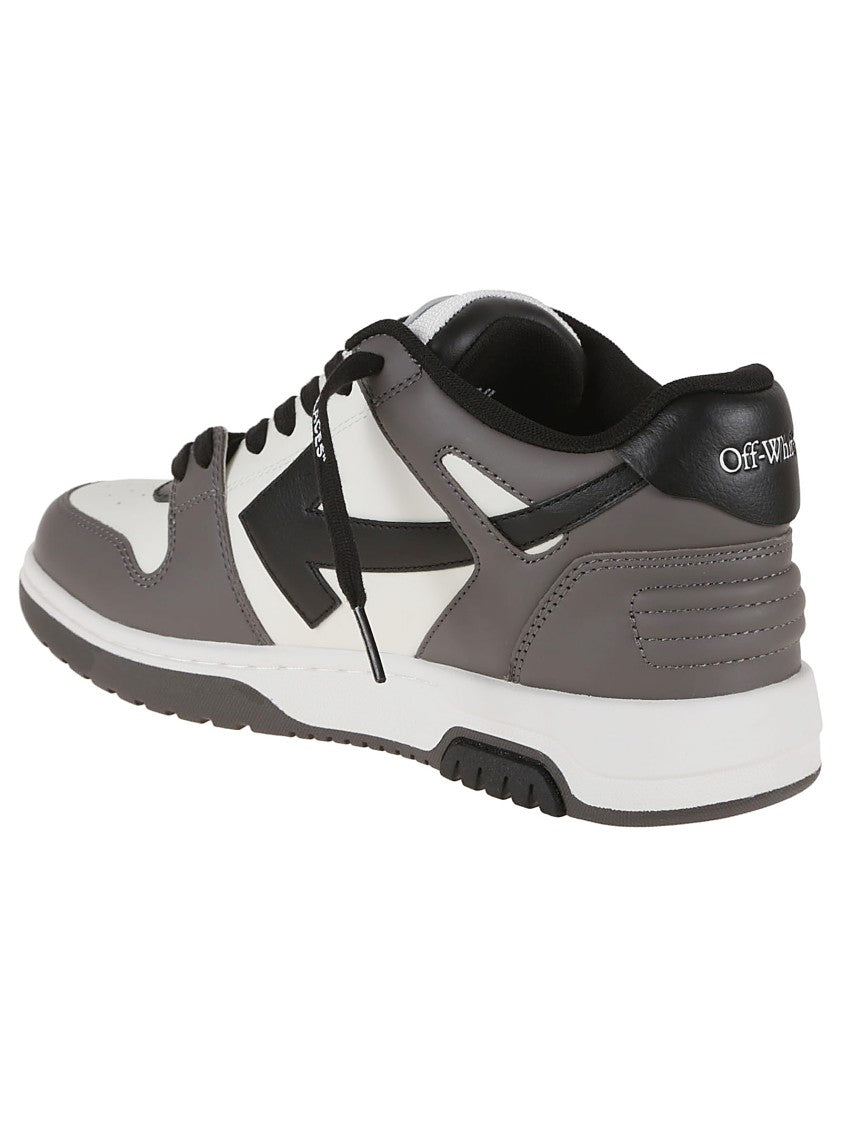 Off-White Grey Out Of Office Calf Leather Sneakers