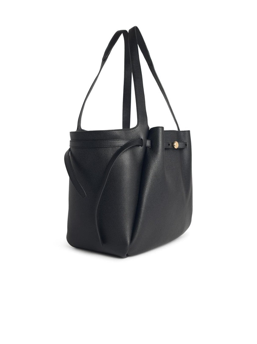 Tory Burch 'Shopping Romy' Black Leather Bag