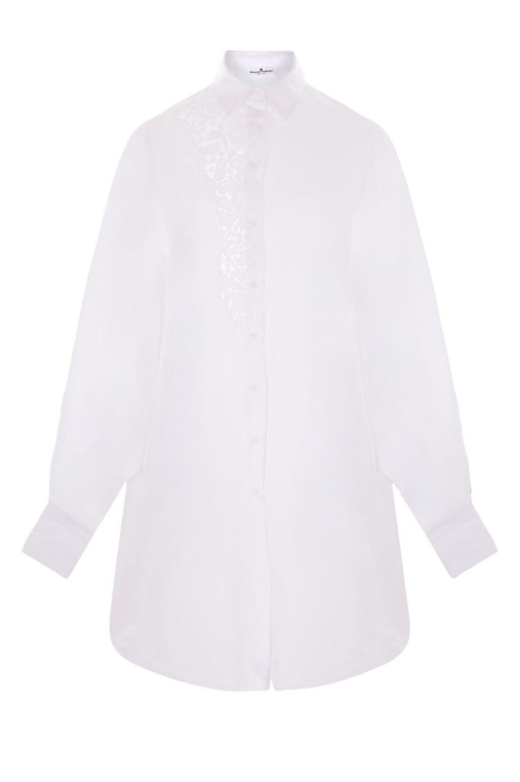 Ermanno Scervino Classic Button-Down Shirt With Floral Embroidery