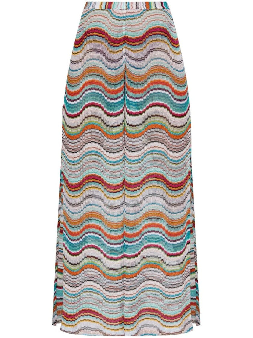 Missoni Multicolored Wave Pattern Pants