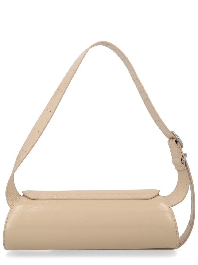 Jil Sander Small Cannoli Leather Curved Shoulder Bag